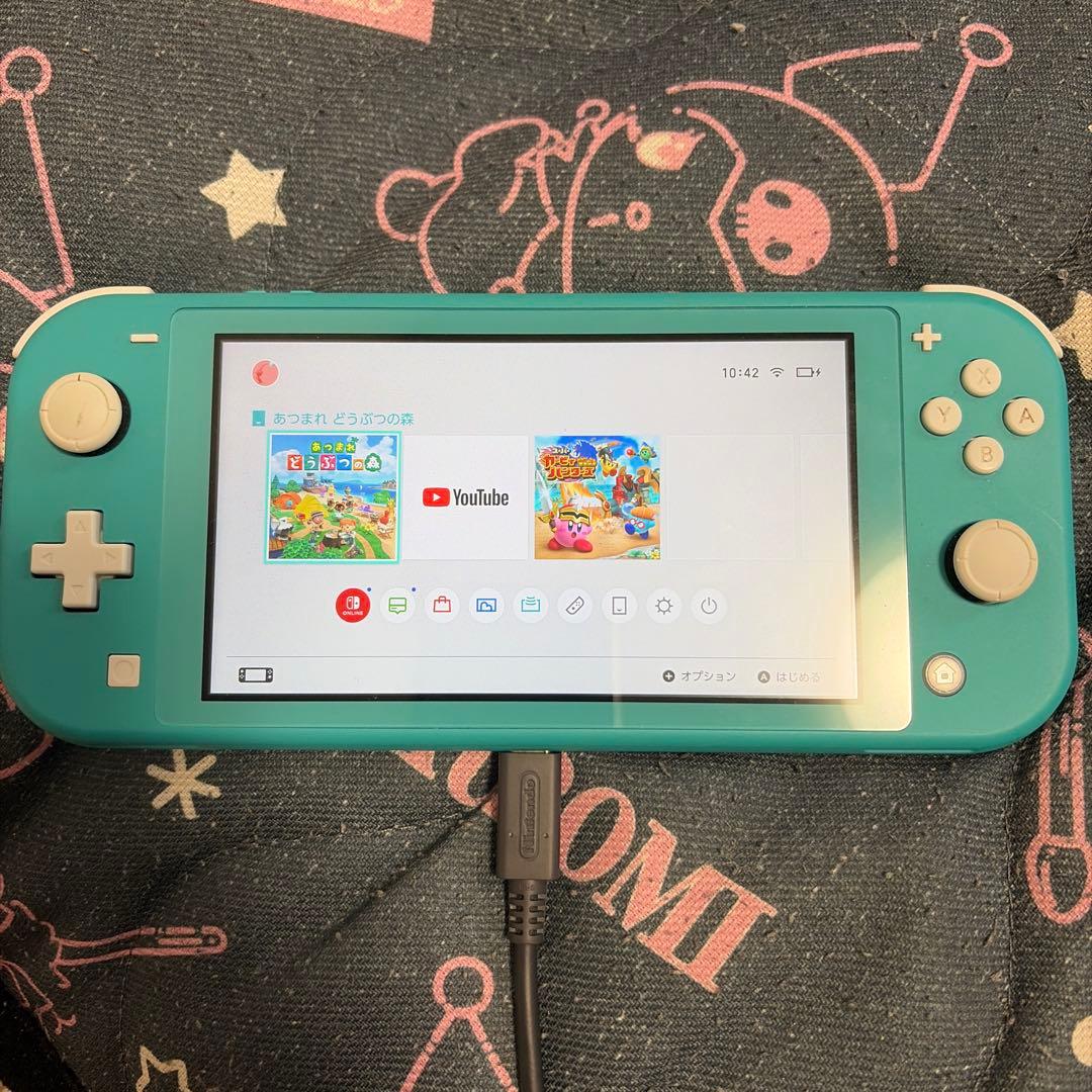 Nintendo Switch Lite ターコイズ 本体　充電器、箱付き