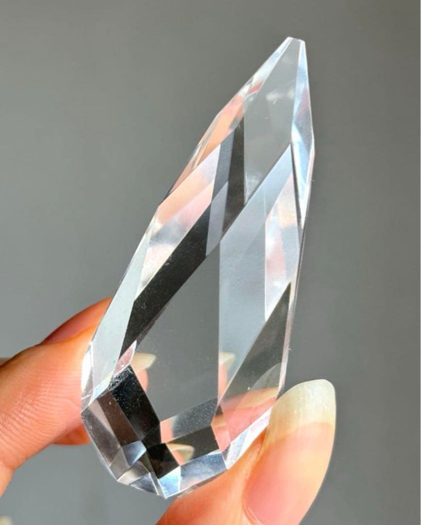 値下げ　レア　高品質　ブルーラダー　水晶　ファセットカット　エンジェルラダー