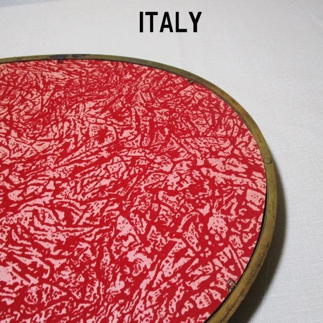 イタリア製 アンティークウォールミラー 壁掛けoval（楕円形）