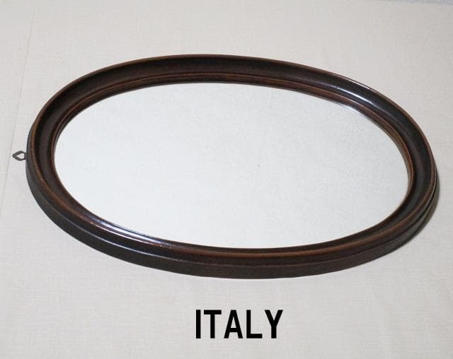 イタリア製 アンティークウォールミラー 壁掛けoval（楕円形）