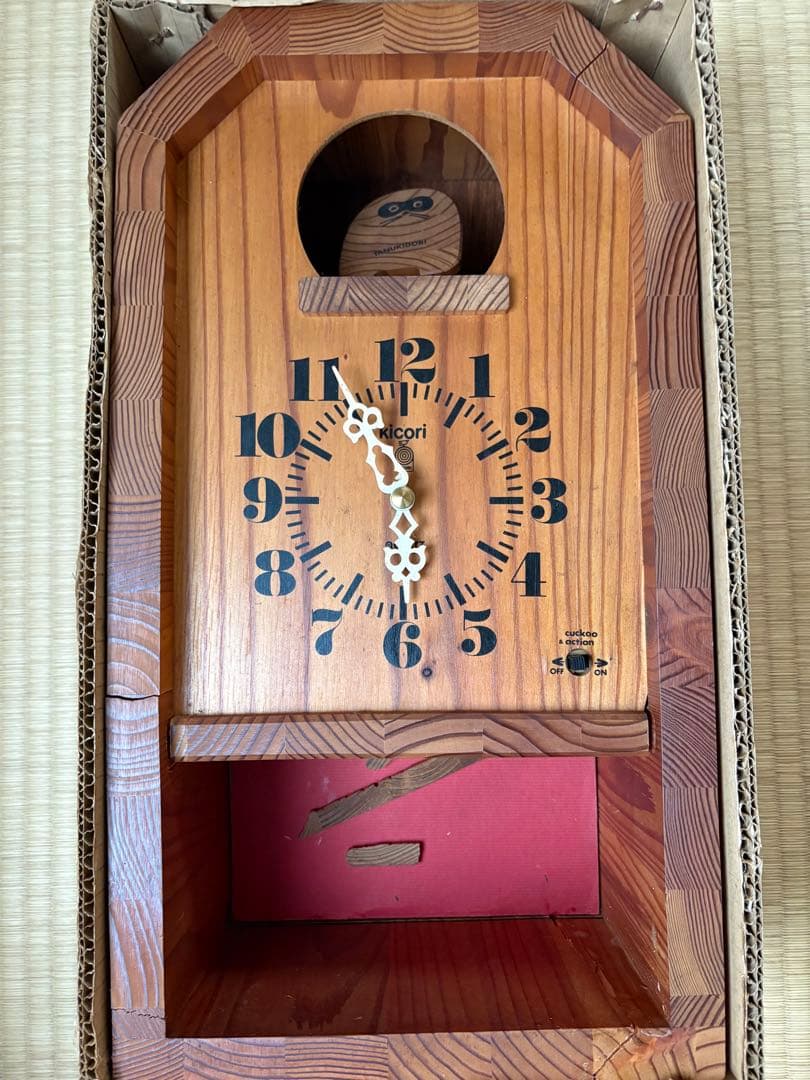 キコリデザイン研究所　クオーツクロック　たぬきドリ　レトロ