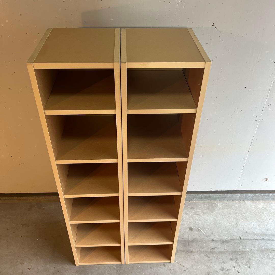 美品・廃盤希少★無印 パルプボードボックス・フリーラック ２個セット