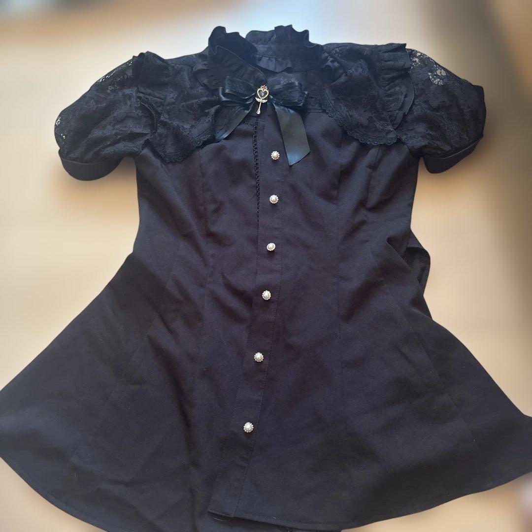 袖レース&ボレロ風半袖セットアップ