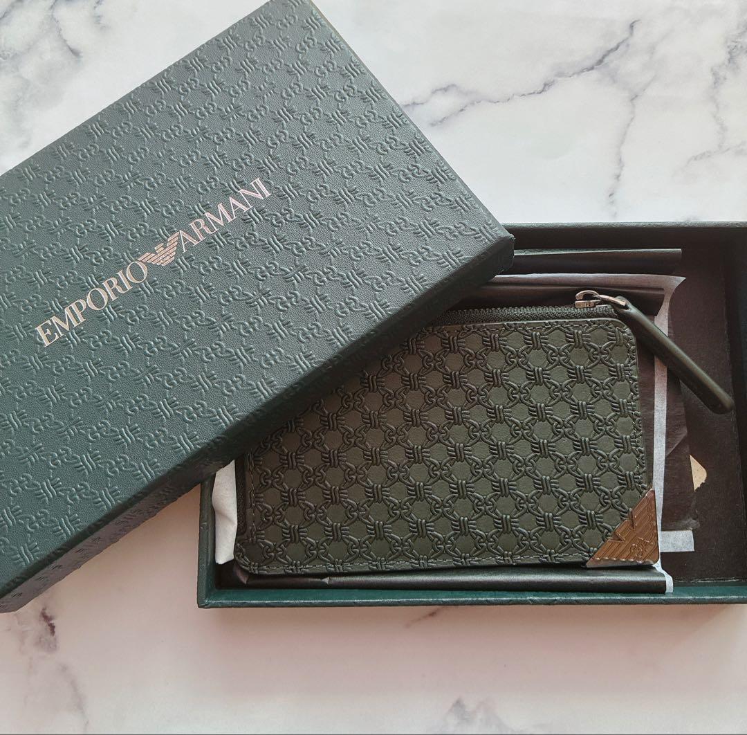アルマーニ ケース【ダークグリーン】【新品未使用】