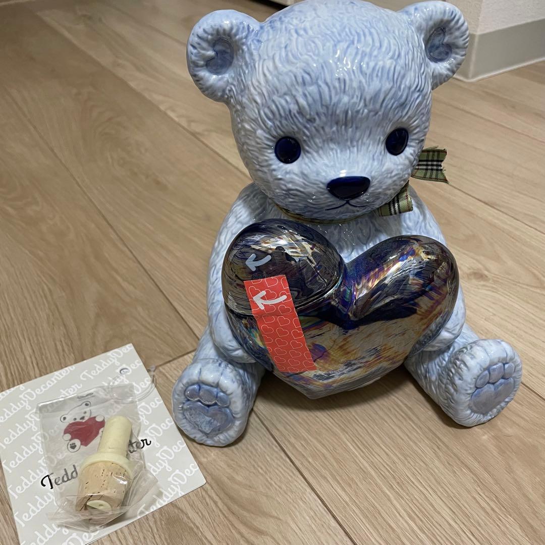 テディデキャンタ　Ayame ブランデー 飾り ボトル 青　ブルー　シャンパン