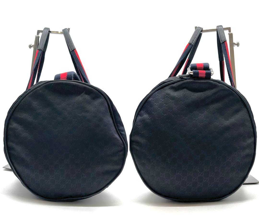 GUCCI GG柄 シェリーライン ボストンバッグ ナイロン 2way 黒