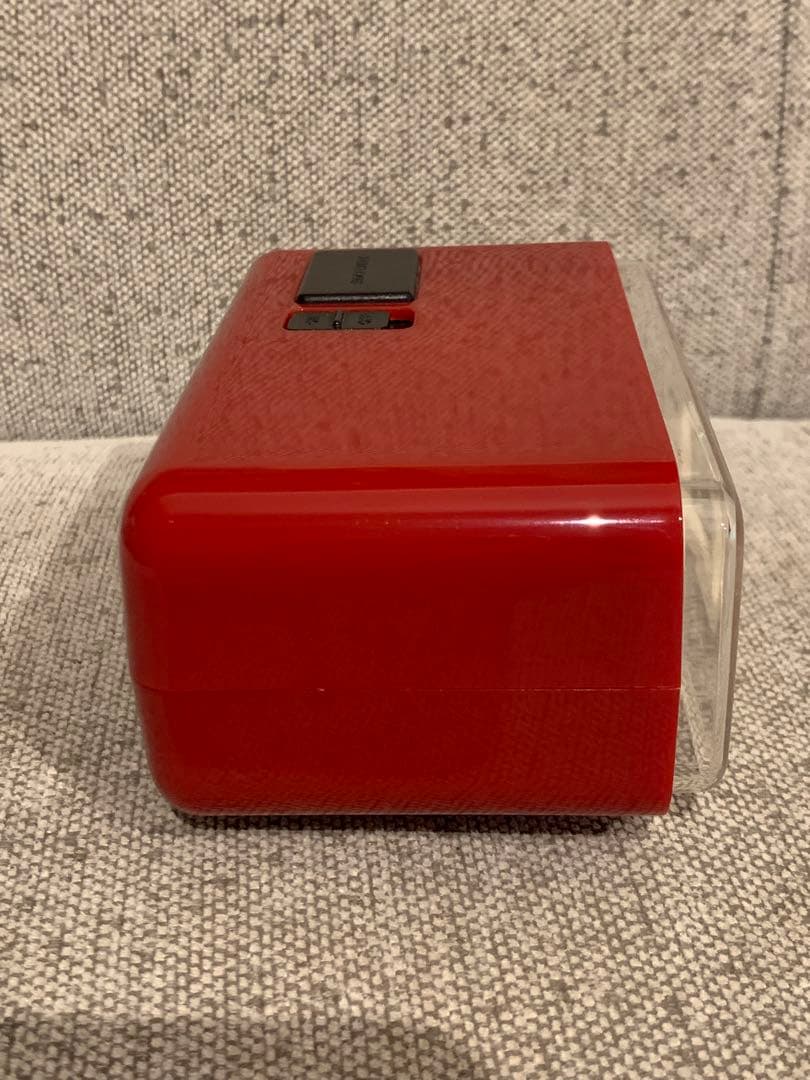 BRUNO LCDレトロアラームクロックS BCR003レッド 電波デジタル時計