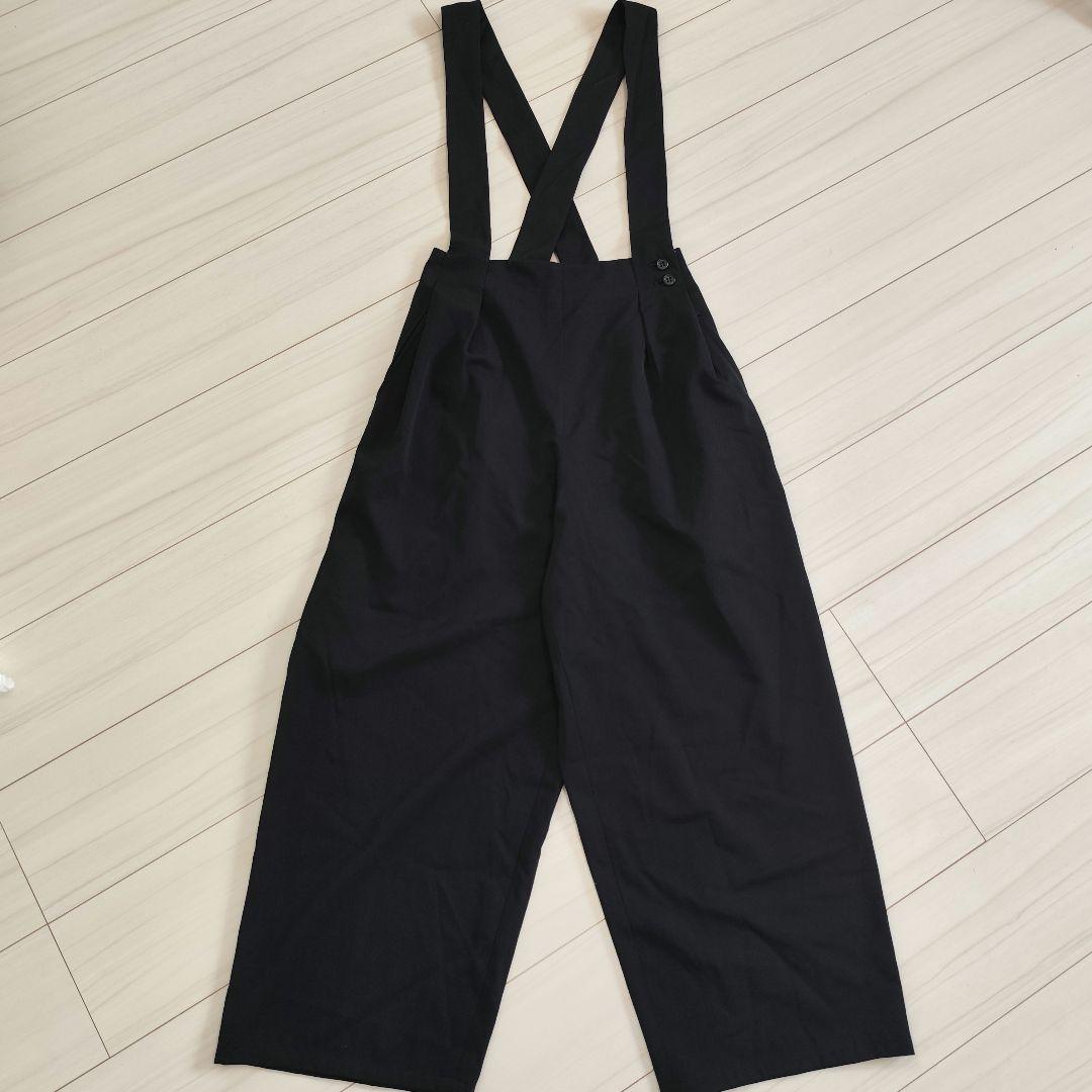 美品✨️Y's ヨウジヤマモト タックワイド サロペットパンツ ブラック