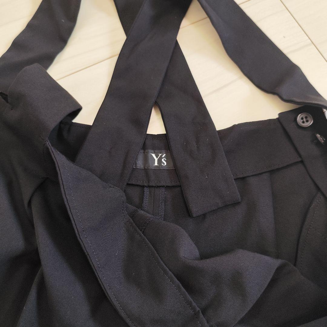 美品✨️Y's ヨウジヤマモト タックワイド サロペットパンツ ブラック