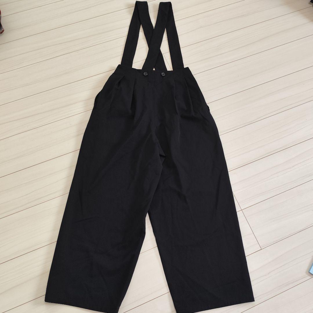 美品✨️Y's ヨウジヤマモト タックワイド サロペットパンツ ブラック
