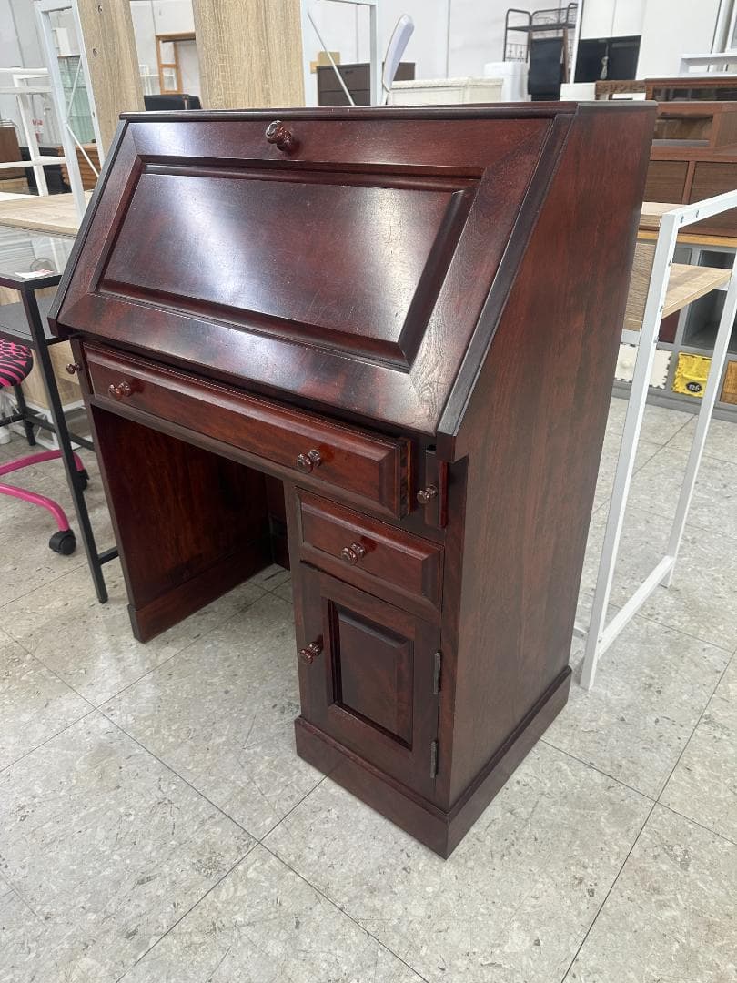 ライティングビューロ　アンティーク　レトロ　ブラウン