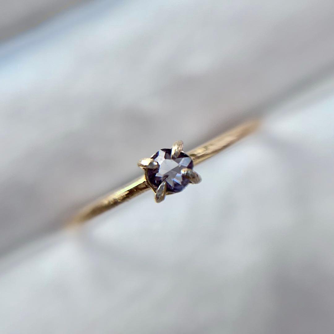 ベキリーブルーガーネットのフリーサイズリング