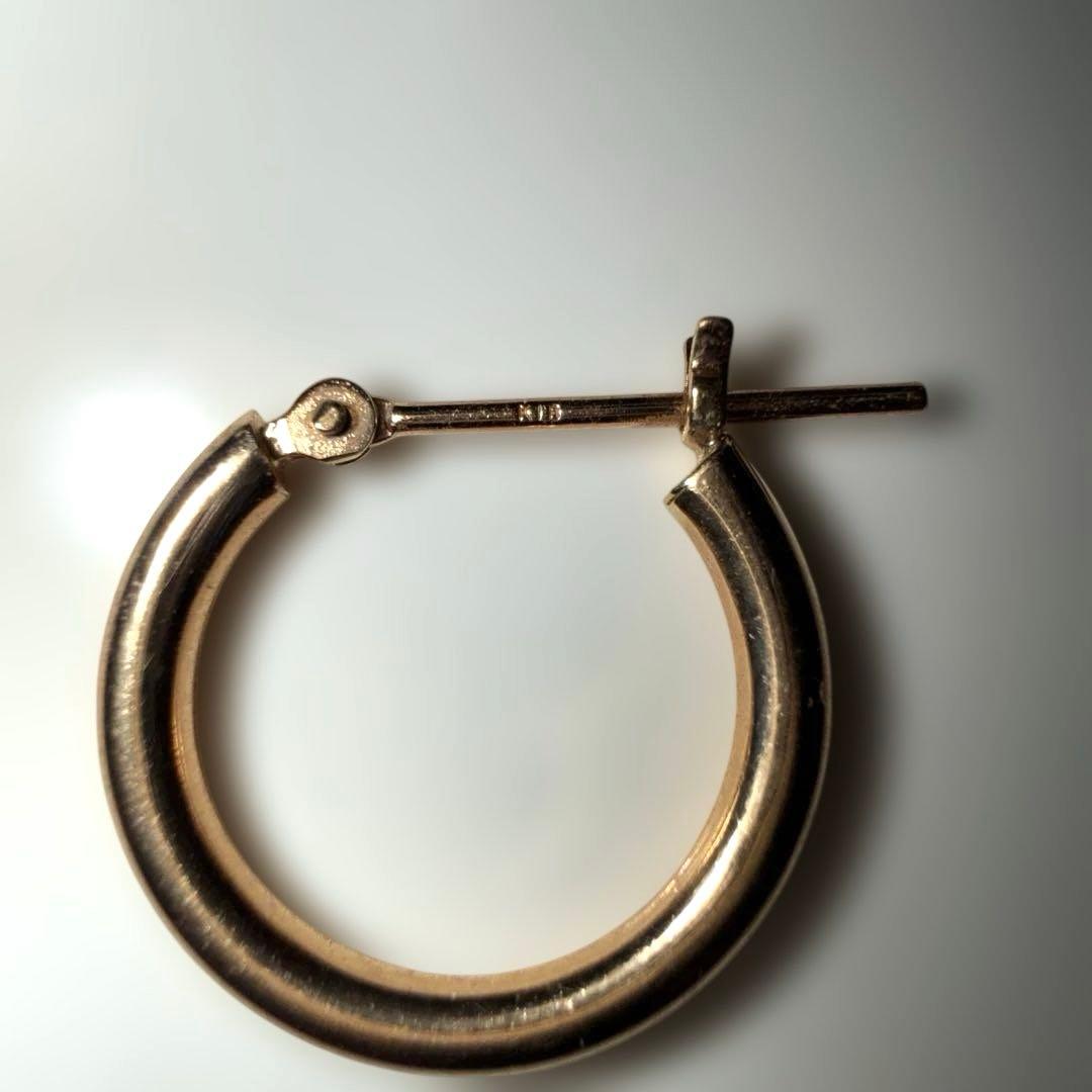 k18ピンクゴールド フープピアス