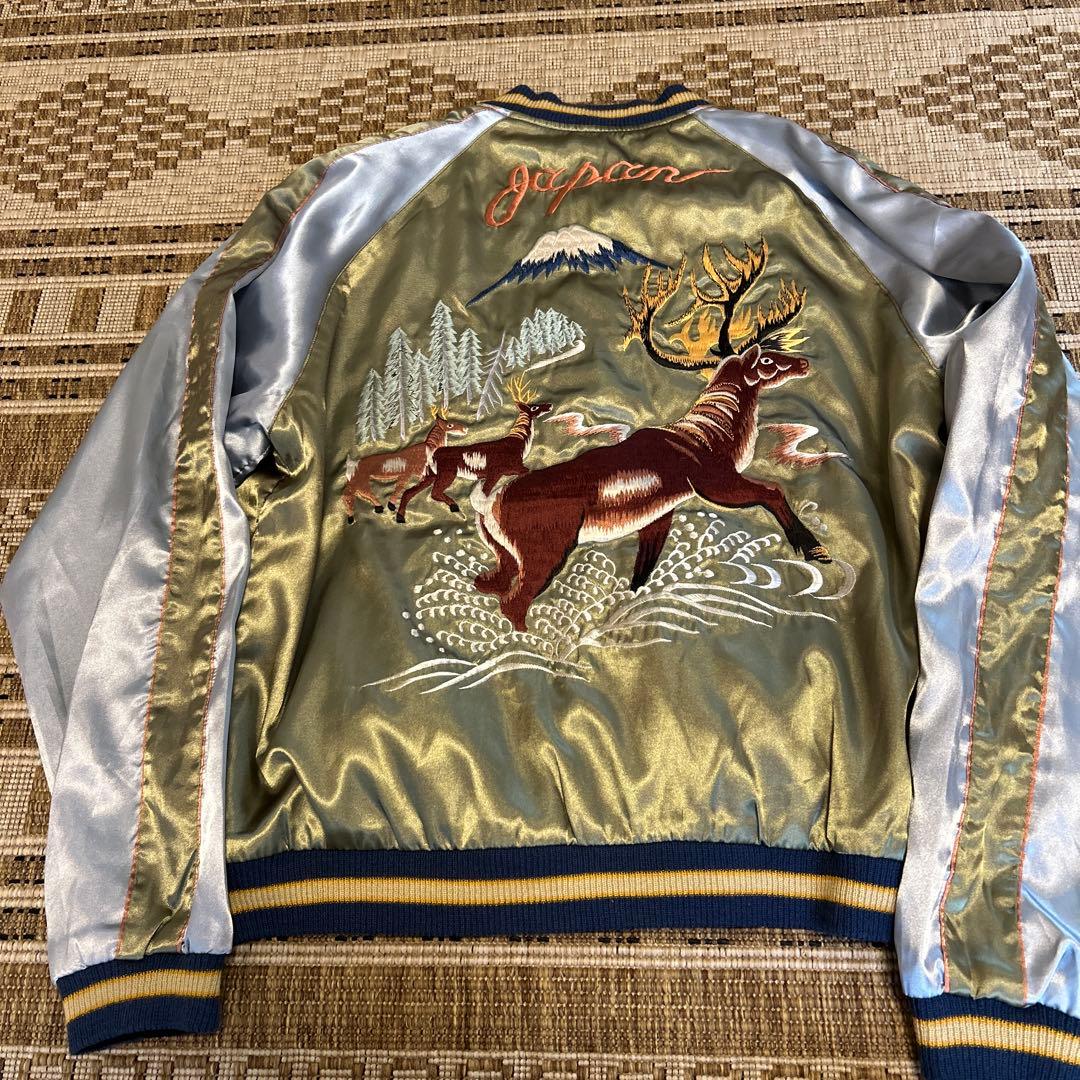 東洋エンタープライズ　刺柄デザイン スカジャン L TT10636 グリーン