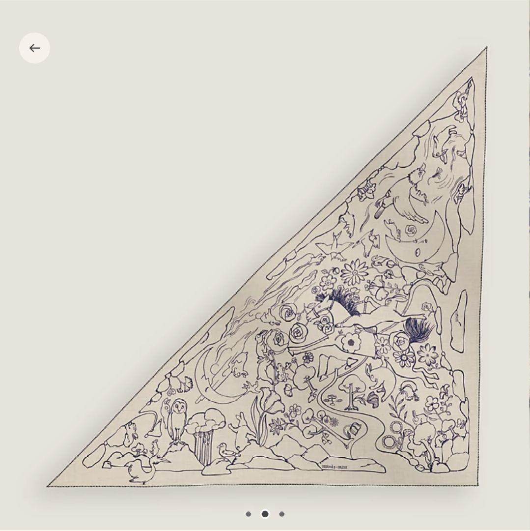 HERMESエルメス トライアングルジェアン《千と一のウサギ》新品未使用カシシル