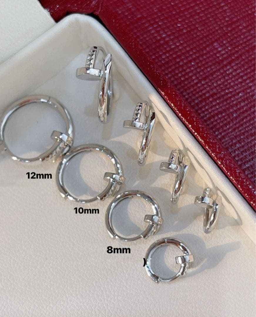 remon K18PG 8mm シングル フープピアス　(ダイヤなし)