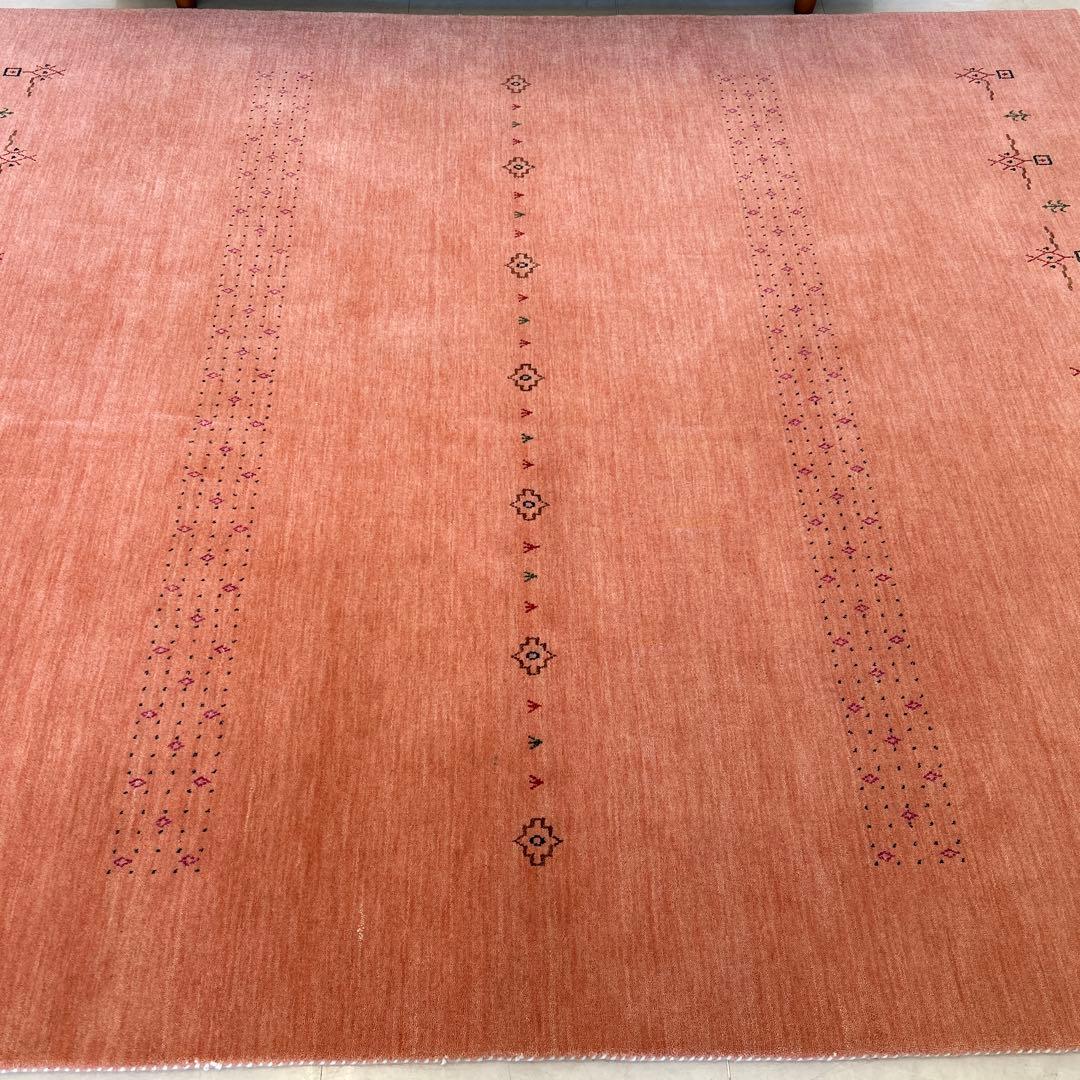 新品☆ギャベ ラグ 手織り絨毯 インドギャべ カーペット ロリバフ