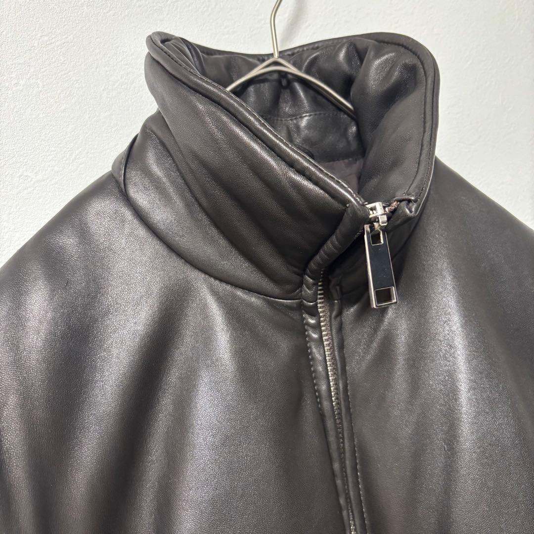 未使用品✨YOKE ヨーク　レザージャケット　中綿ブルゾン　シープスキン　茶系