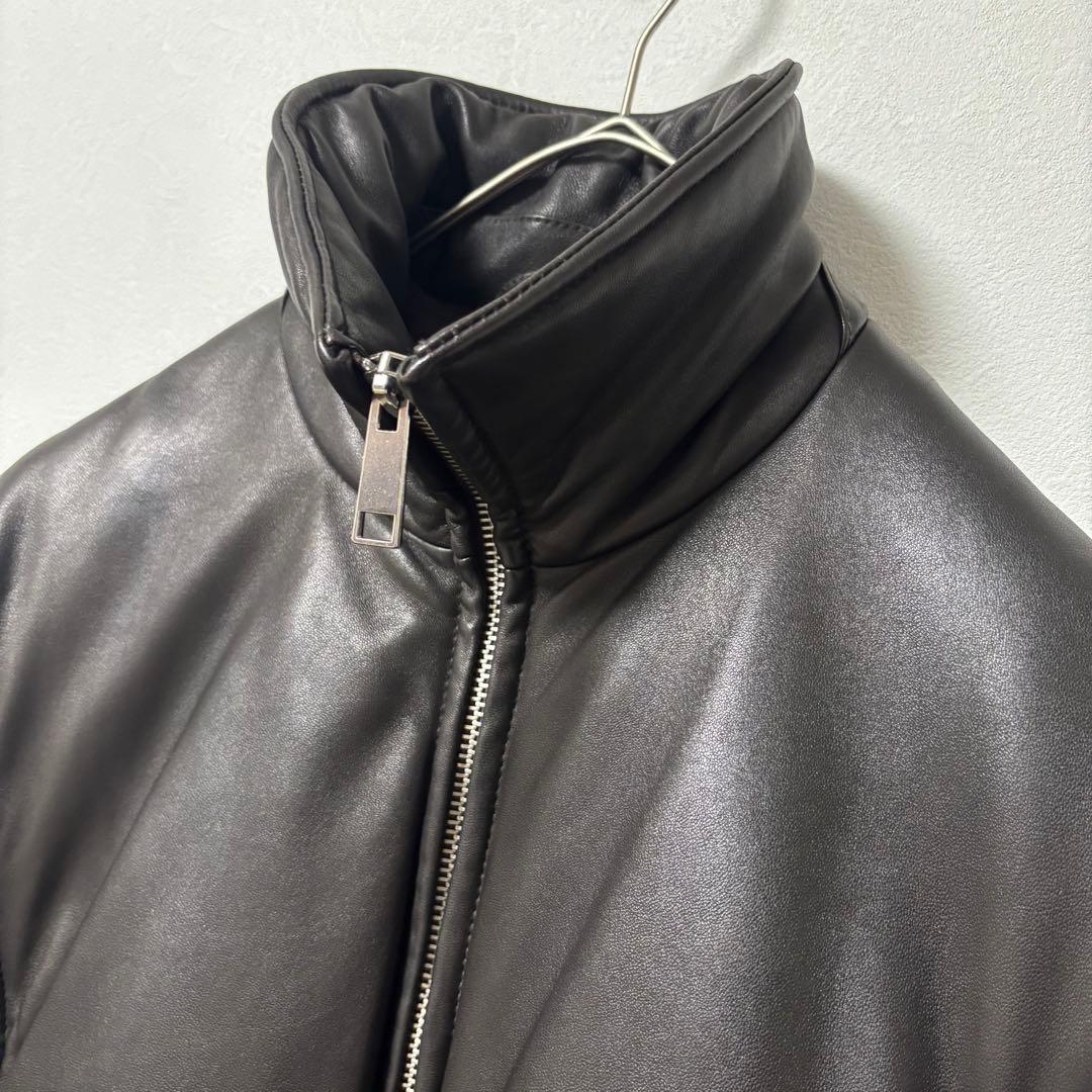 未使用品✨YOKE ヨーク　レザージャケット　中綿ブルゾン　シープスキン　茶系