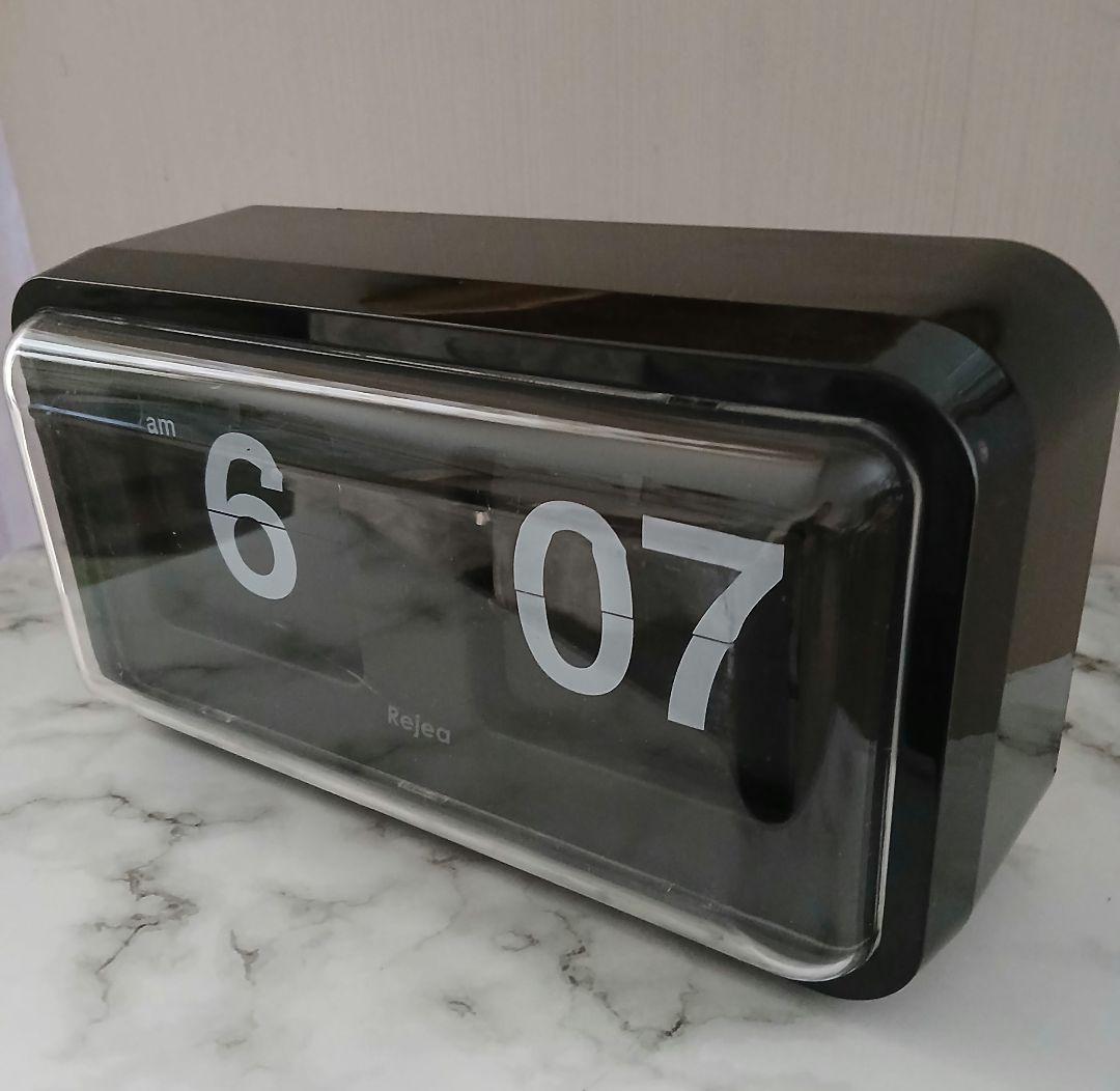 Rejea製 25cmサイズの大きなパタパタ時計 昭和レトロ 電池式　希少品
