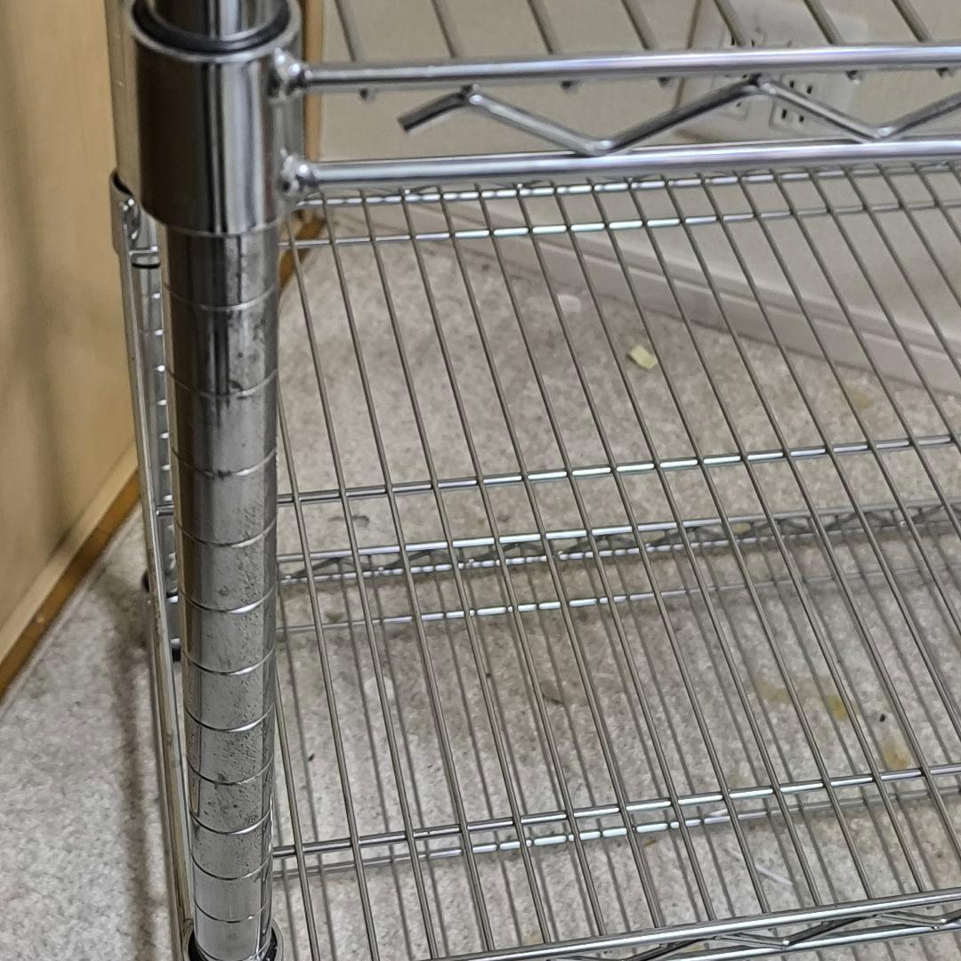 【幅90cm】スチールラック 5段 シルバー 棚板1枚追加済み　値引き交渉可