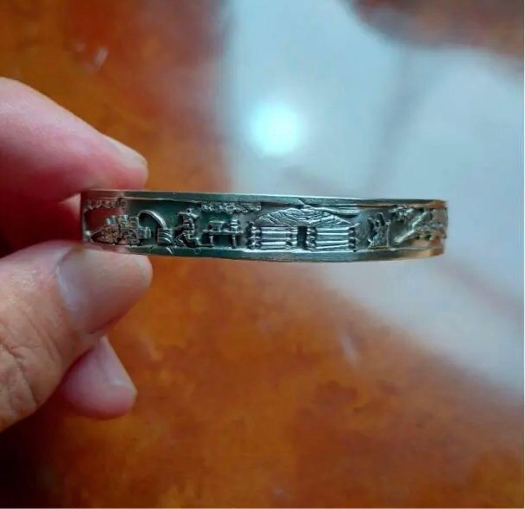 インディアンジュエリー　バングル　スターリング　ストーリーテラー　925