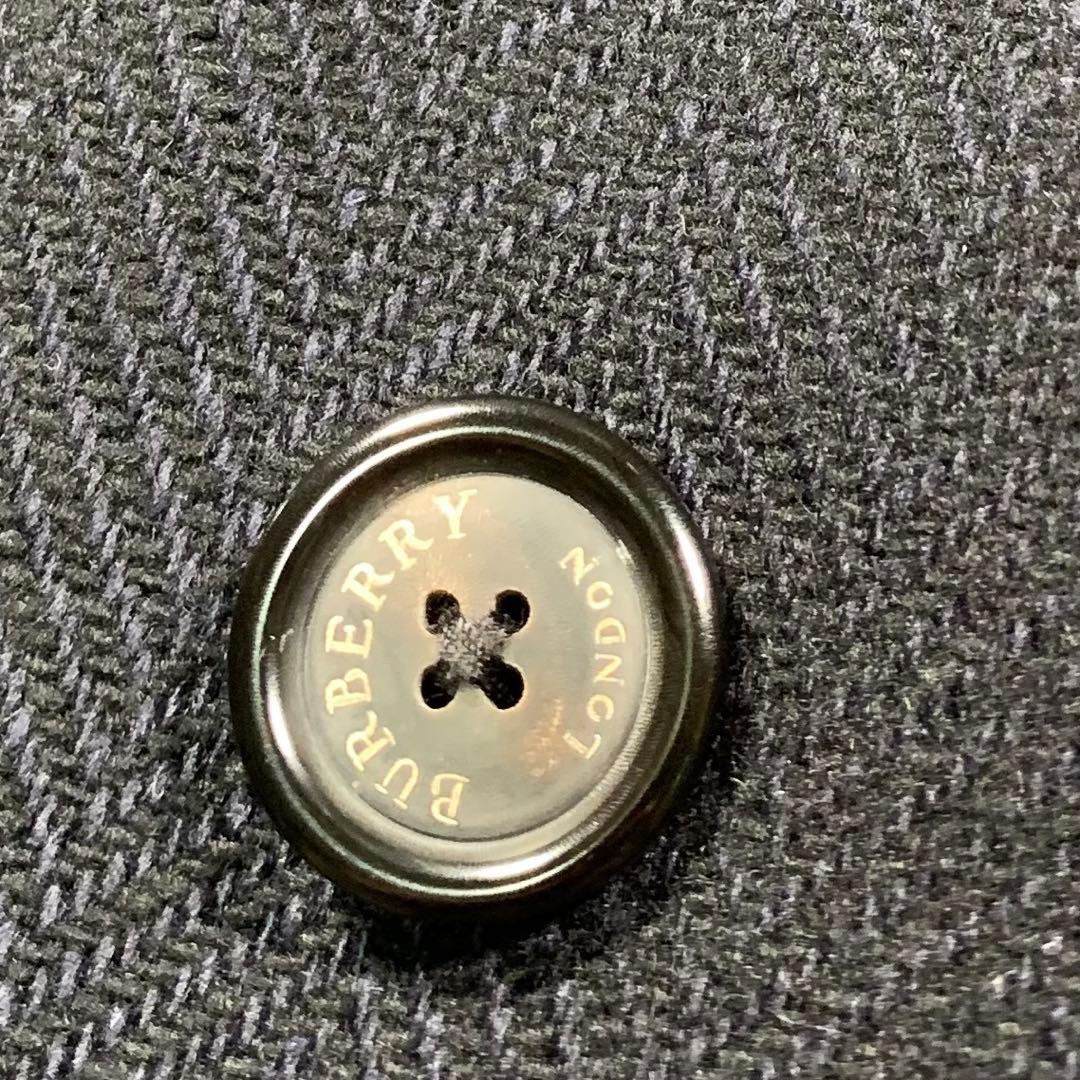 着丈107㎝ BURBERRYS カシミヤ混 ヘリンボーン ロングコート