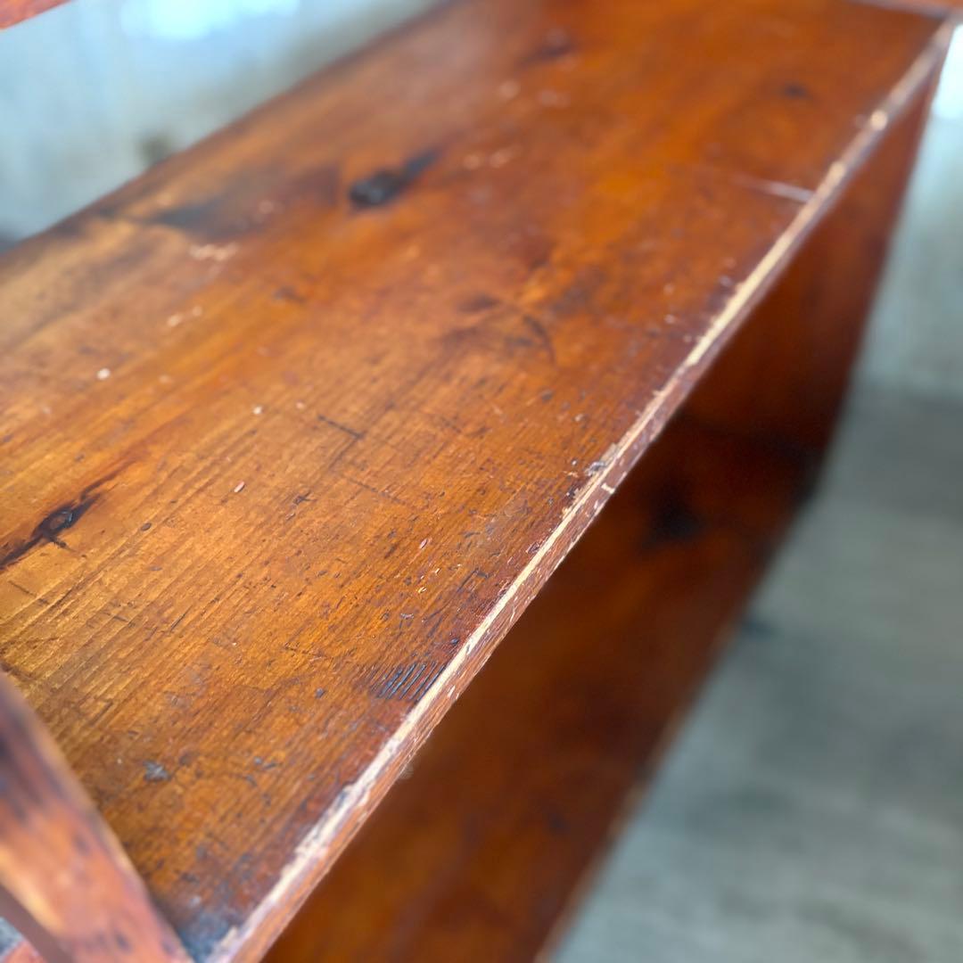 楔の本棚　3段　書棚　無垢材　オープンシェルフ　ラック　ヴィンテージ