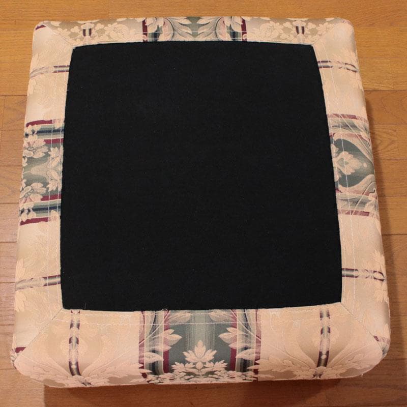 クラシック 花柄×ストライプ アメリカン ファブリックオットマン 622-004