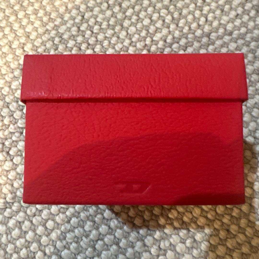 DIESEL シルバーブレスレット 赤いポーチ付き