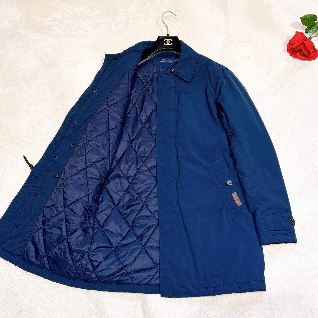 新品同様✨　ポロラルフローレン　ステンカラーコート　ダウンコート　ネイビー