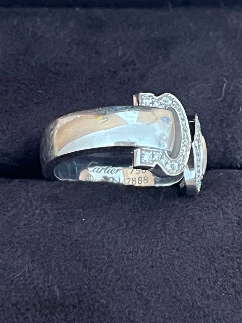 Cartier リング 2C ブークルセ K18WG ダイヤモンド 8号