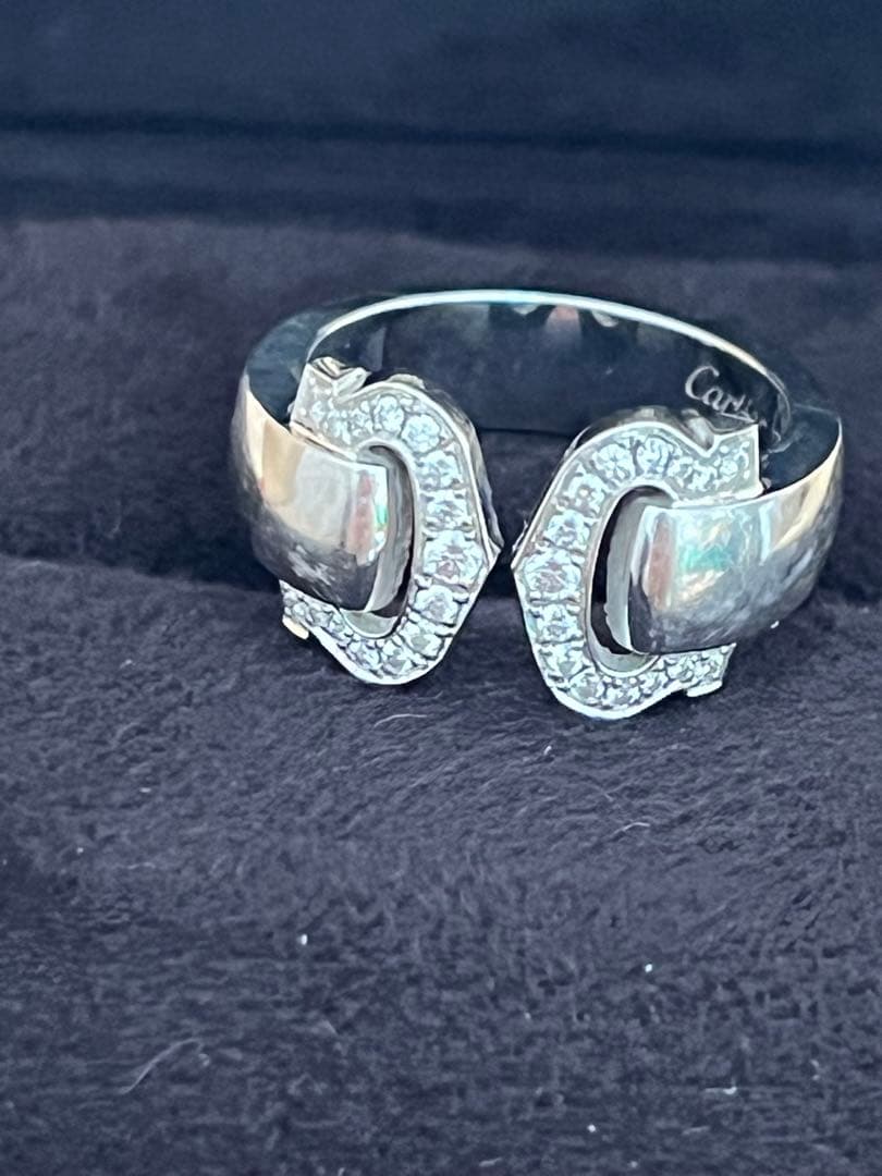 Cartier リング 2C ブークルセ K18WG ダイヤモンド 8号