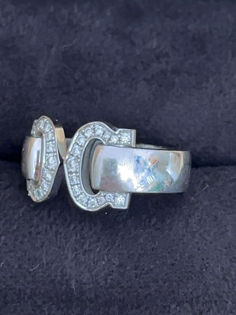 Cartier リング 2C ブークルセ K18WG ダイヤモンド 8号