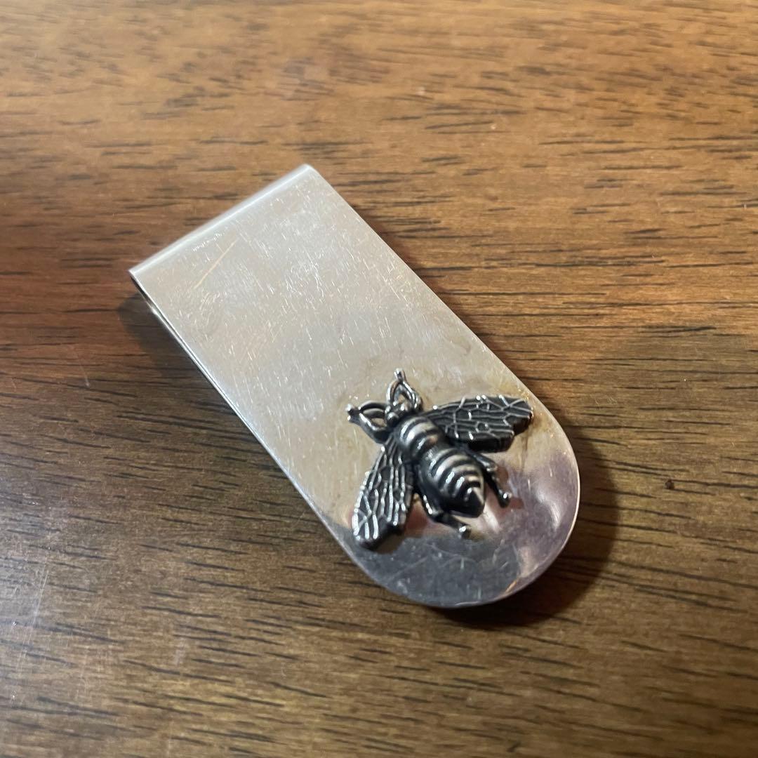 GUCCI シルバー925 マネークリップ 蜂モチーフ　純銀　イタリア製　財布