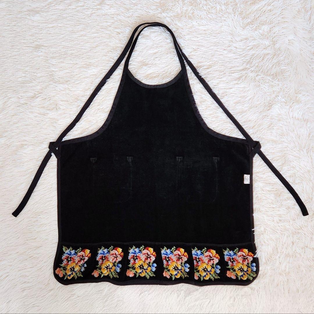 《美品》FEILER フェイラー シュニール織り 花柄 フリル エプロン