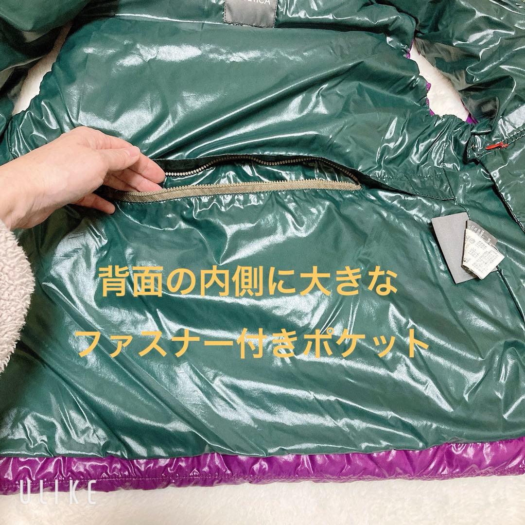 【極美品】DUVETICA デュベティカ　フード付　高級ダウンベスト　紫　大人気