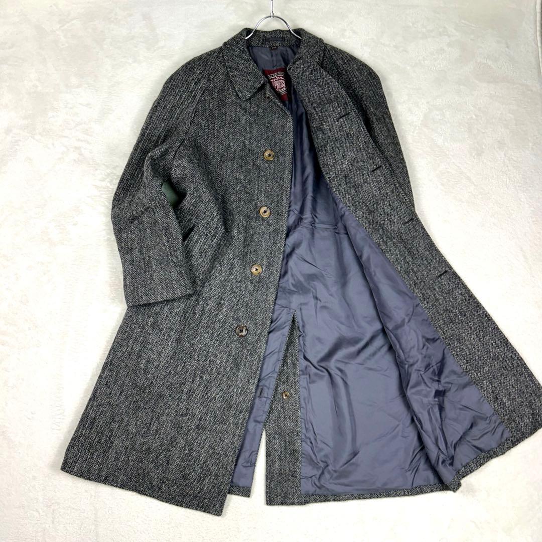 極希少☆J.PRESS ハリスツイード ヘリンボーンステンカラーコート