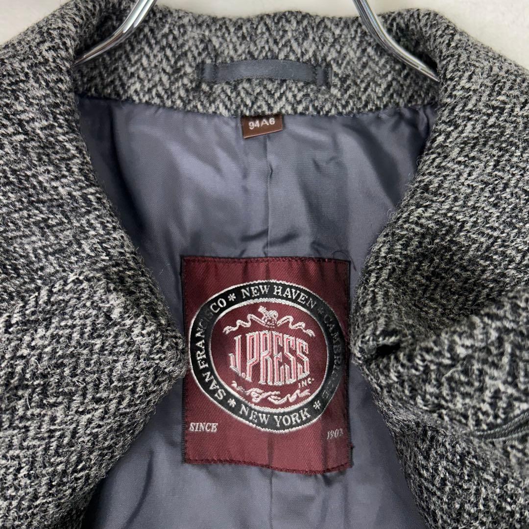 極希少☆J.PRESS ハリスツイード ヘリンボーンステンカラーコート