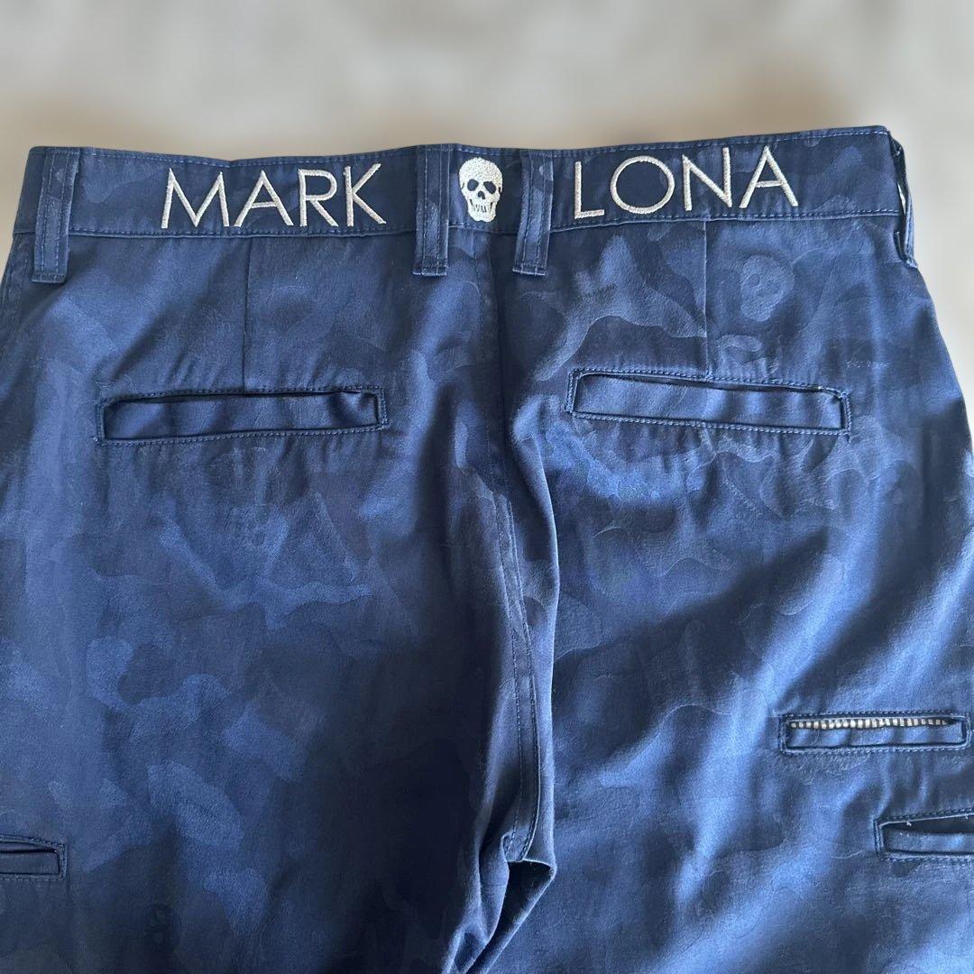 マーク&ロナゴルフパンツ 紺色の迷彩柄　L