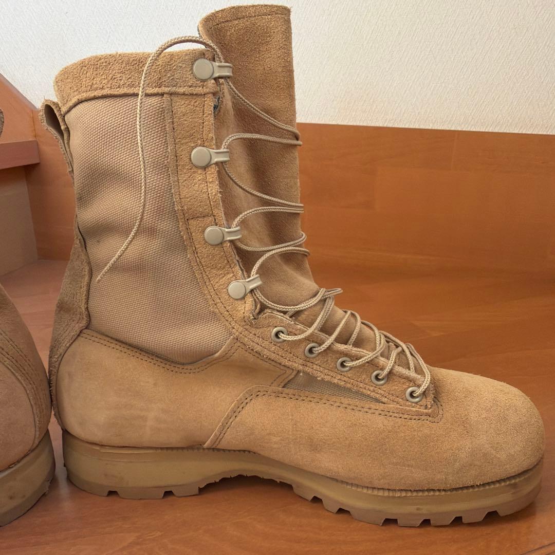 BELLEVILLE ベージュ ミリタリーブーツ