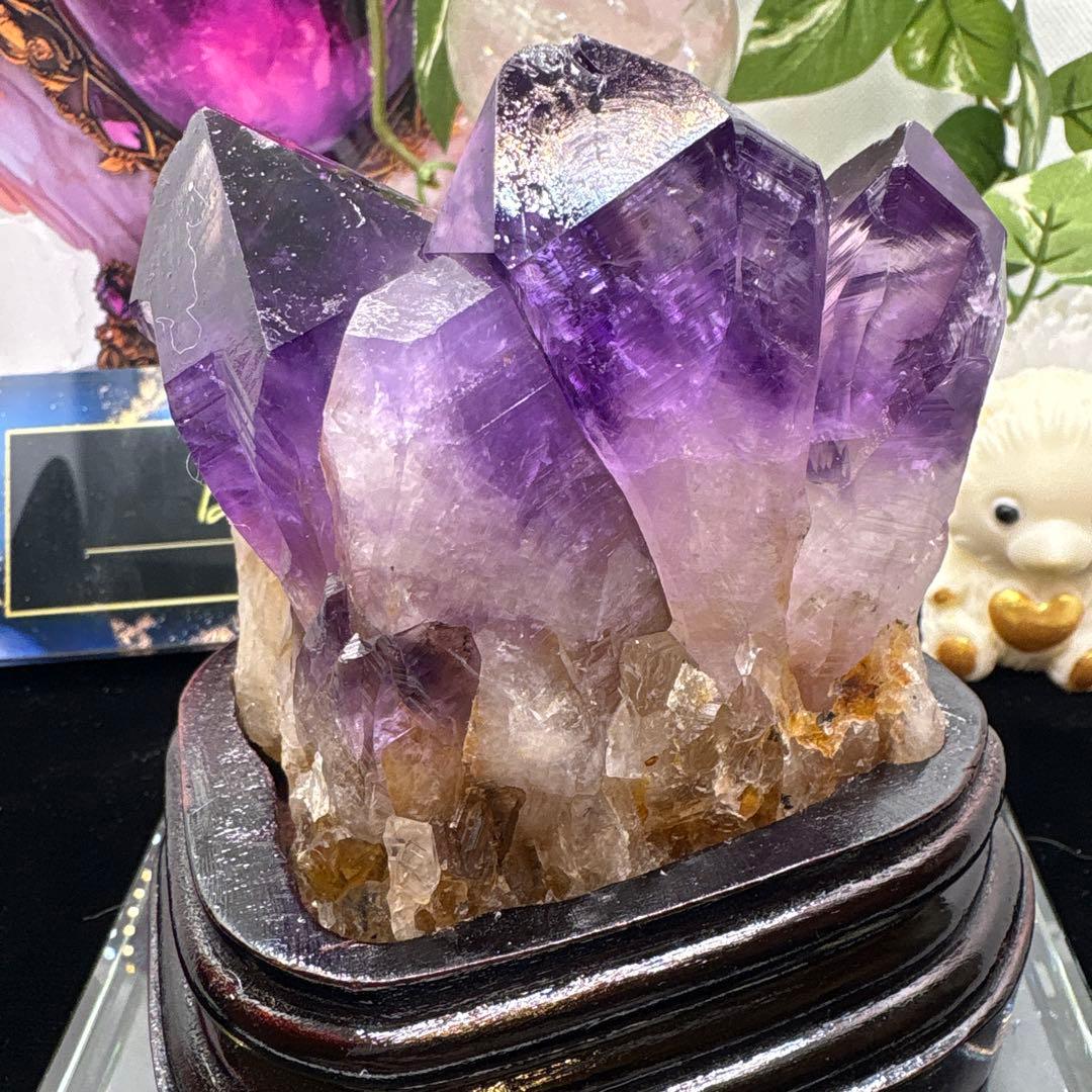 レア♡コンゴ産アメジストポイントクラスター原石No.1245