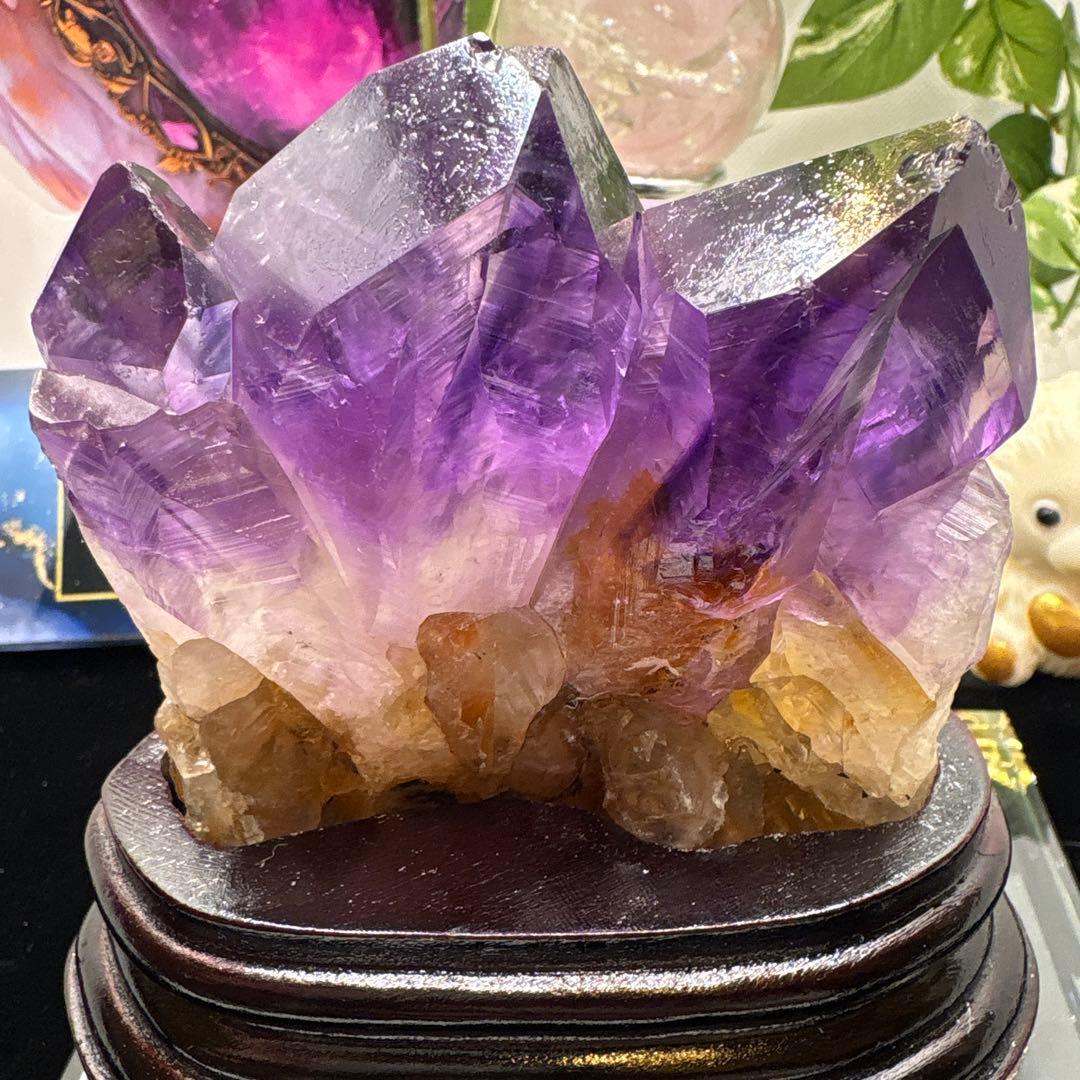 レア♡コンゴ産アメジストポイントクラスター原石No.1245