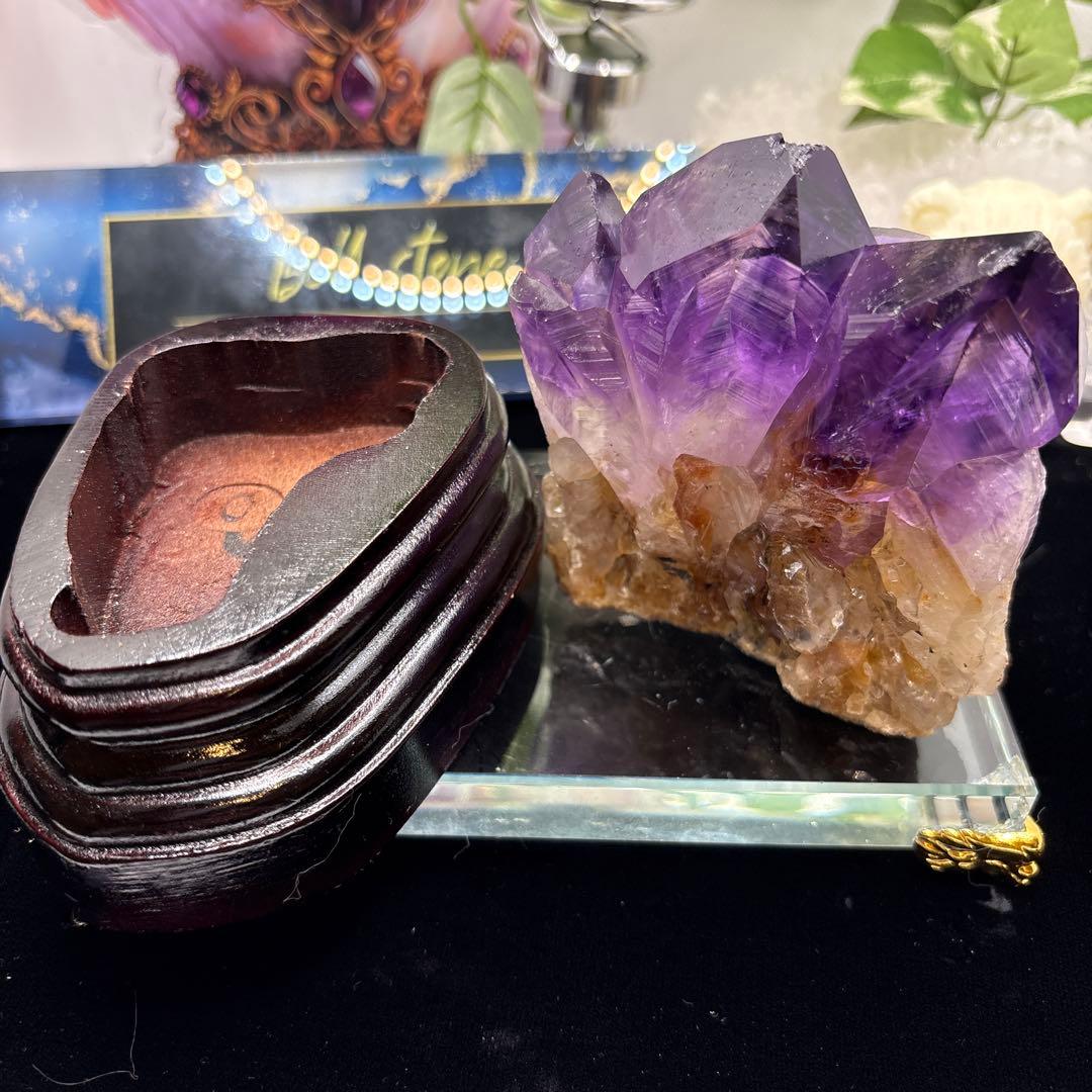 レア♡コンゴ産アメジストポイントクラスター原石No.1245