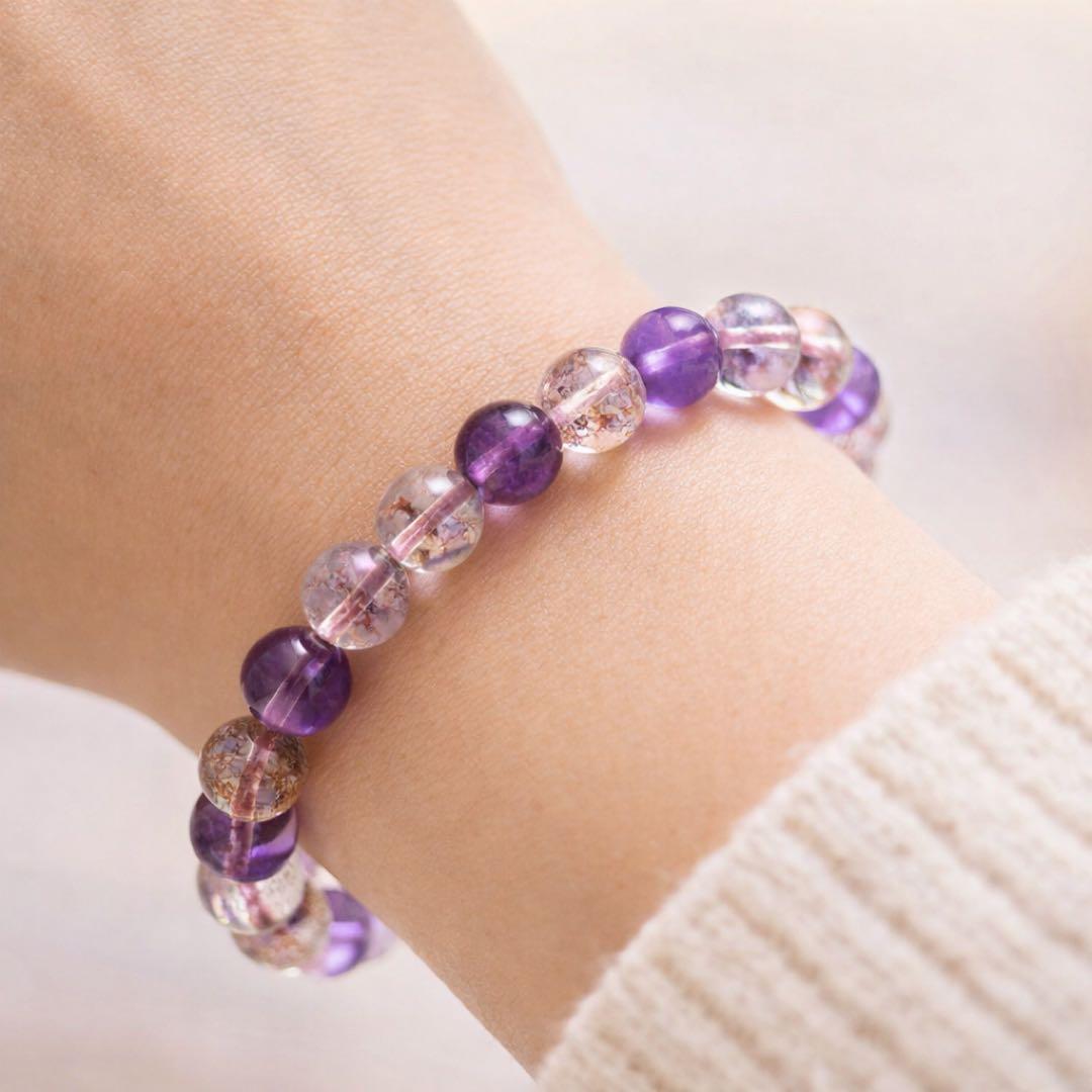 スーパーセブンクォーツ　ブレスレット 仕事運up 天然石6.9mm 高品質