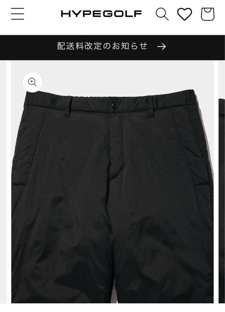 メンズウェア HYPEGOLF NYLON RIP PUFF LONG PANTS BLACK