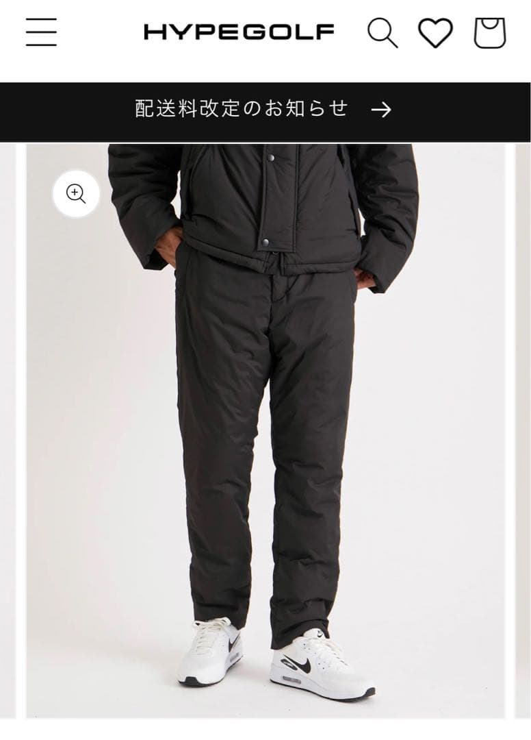 メンズウェア HYPEGOLF NYLON RIP PUFF LONG PANTS BLACK