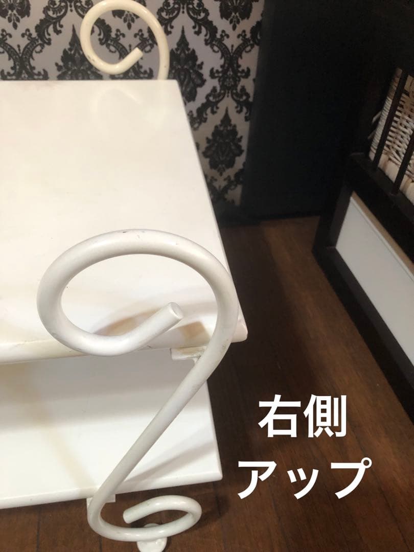 希少ホワイトアイアン♦️ロココ アンティーク調ボード♦️オープンキャビネット♦️送料込