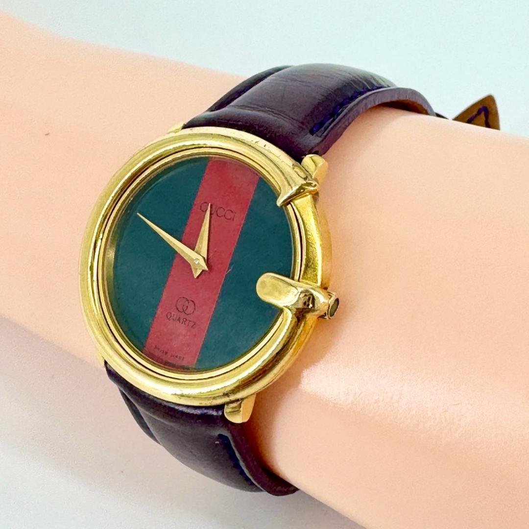【希少 Gフェイス・新品電池】GUCCI シェリーライン クオーツ 腕時計
