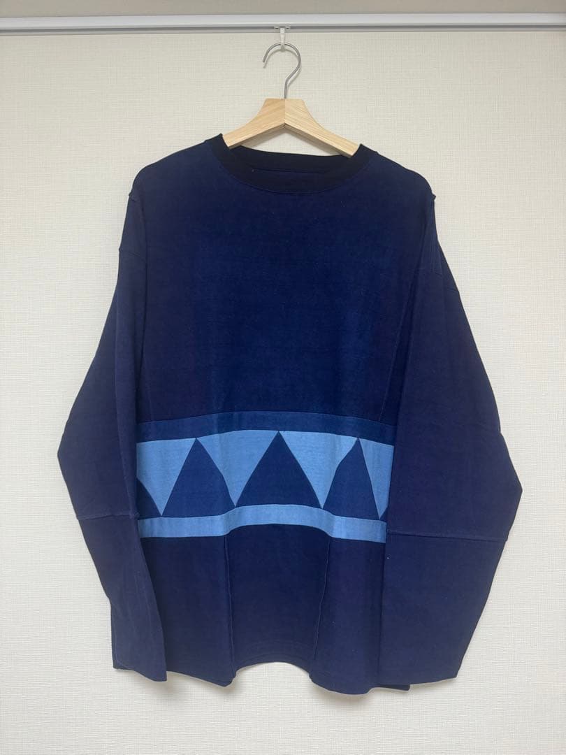 新品　blue blue japan インディゴロングスリーブカットソー　L